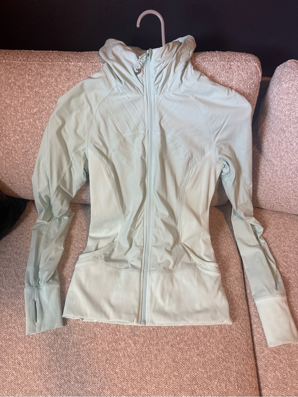 lululemon athletica Mint Green Hooded Zip Utility Jacket